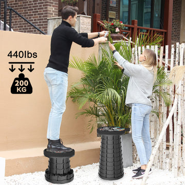 ALEVMOOM upgraded-collapsible-stool-closed compact for travel storage and portability.