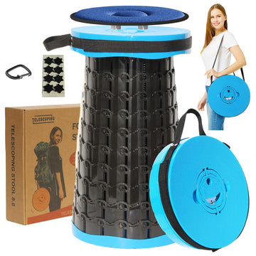 ALEVMOOM XXL folding stool with cushion provides comfortable seating on the go.