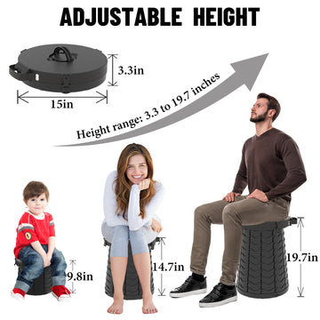 ALEVMOOM XXL portable toilet folded compact for easy storage.