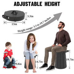 ALEVMOOM XXL portable toilet folded compact for easy storage.