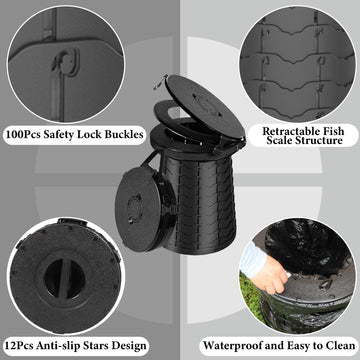 Close-up of durable, weather-resistant ALEVMOOM XXL portable toilet body.