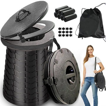 ALEVMOOM XXL portable toilet quick setup, instant use.