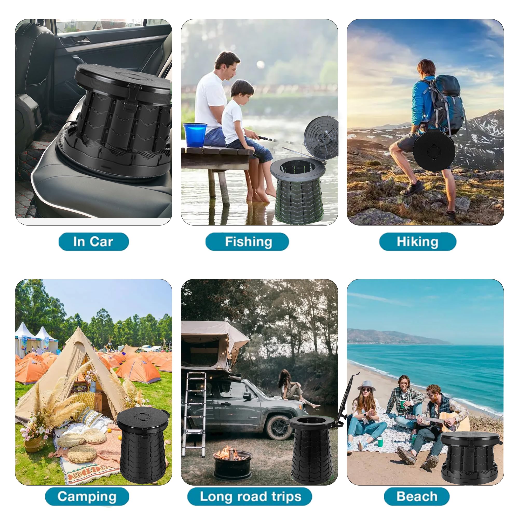 Stability features on ALEVMOOM XXL portable toilet with safety buckles.