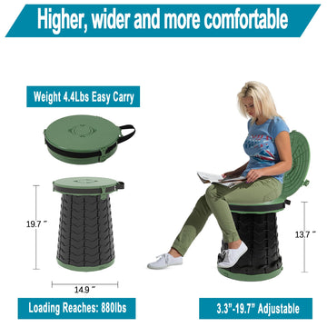 ALEVMOOM XXL portable toilet wide-seat provides ample seating space for comfort