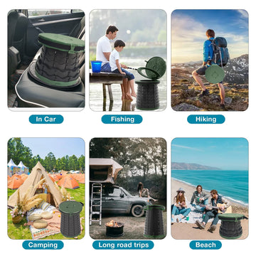 ALEVMOOM XXL portable toilet includes 7 trash bags for mess-free outings