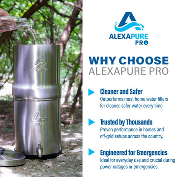 Alexapure Pro lid and knob assembly for secure, mess-free operation