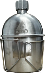 ALFA1 GI canteen body shows durable stainless steel for reliable outdoor hydration.