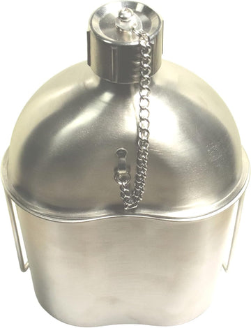 ALFA1 GI canteen mirror surface doubles as signaling mirror in wilderness.