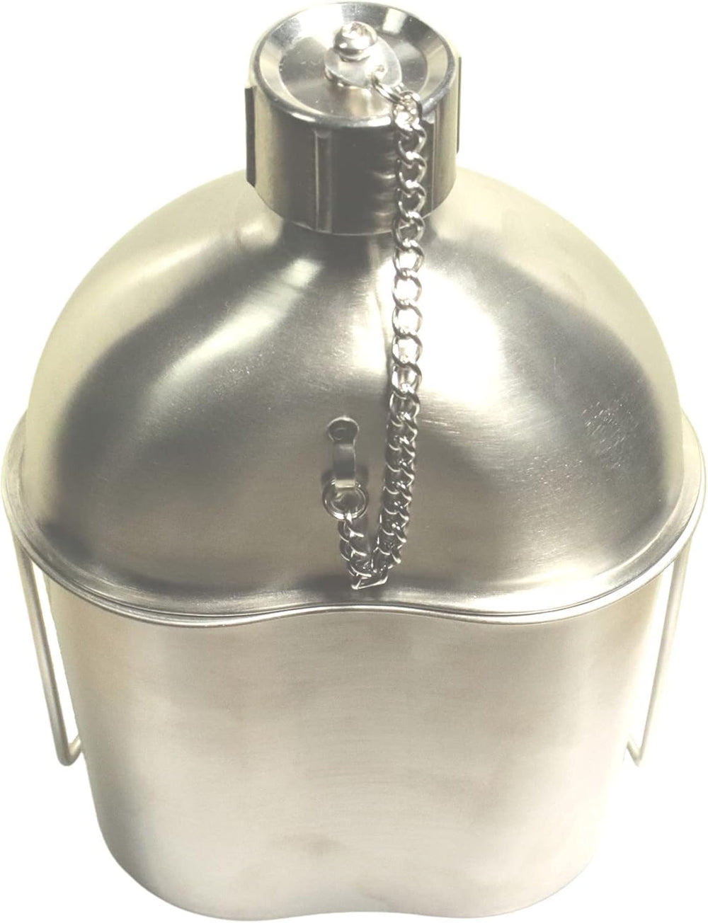 ALFA1 GI canteen mirror surface doubles as signaling mirror in wilderness.