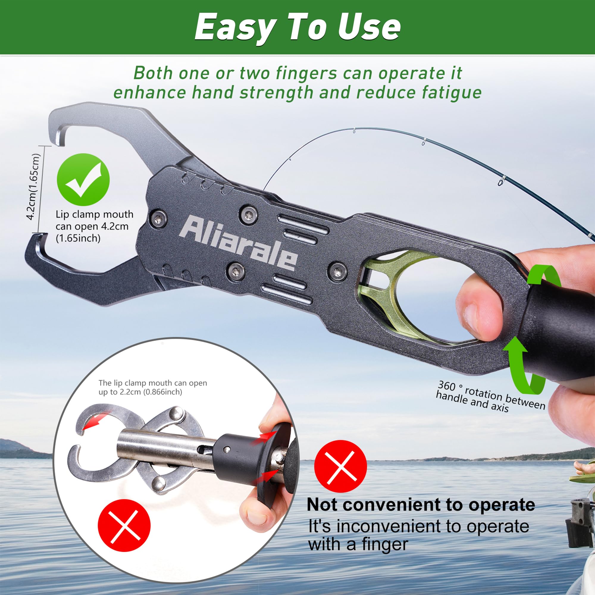 Aliarale multi-purpose pliers cutting lines and crimping sleeves.