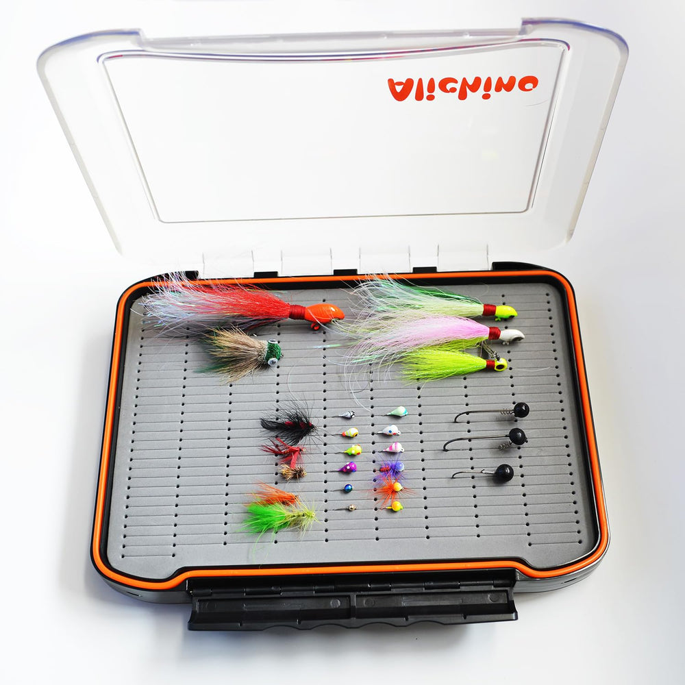 ALICHINO Fly Box dimensions 11.8 x 8.4 x 2.2 inches; ample capacity.