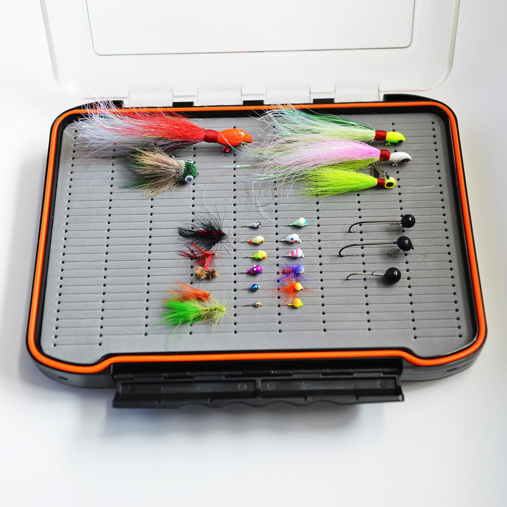 ALICHINO Fly Box two-sided inside; doubles storage for nymphs and streamers.