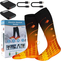 ALITERCY electric heated socks packaging shows ready gift warmth for cold seasons.