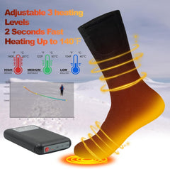 ALITERCY heated socks unisex fit demonstrates comfortable sizing for men and women.