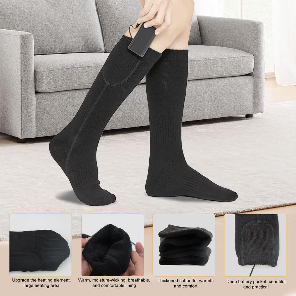 ALITERCY heated socks designed for outdoor use like camping or hiking
