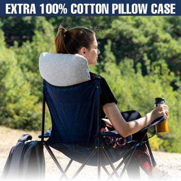 Alkamto lightweight camping pillow supports restful rest on hikes or camps.