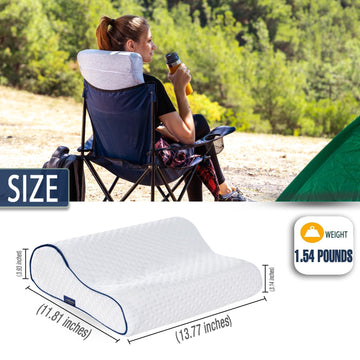 Alkamto memory foam contour pillow highlights supportive shape