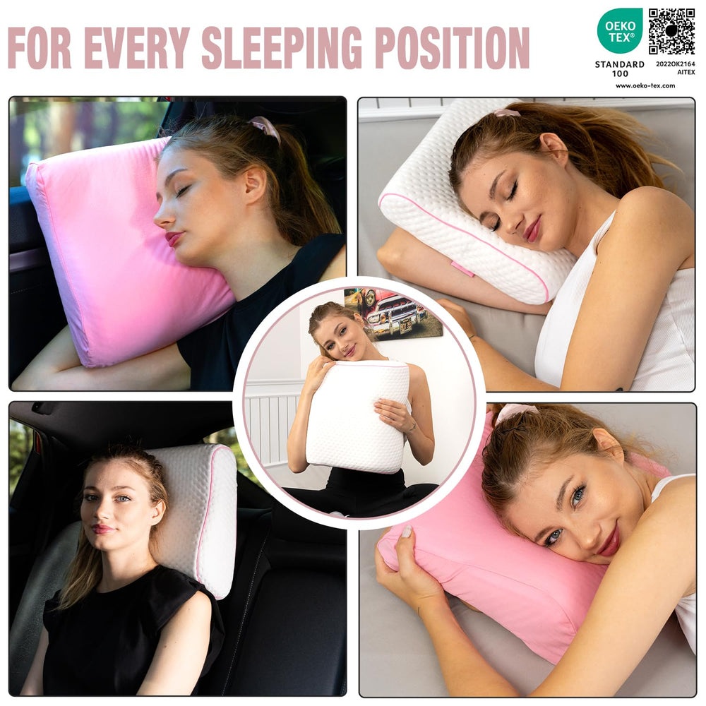 alkamto self-inflatable travel pillow demonstrates compact packing and quick setup