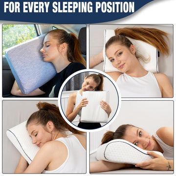 Alkamto travel pillow in compact case illustrating space-saving design