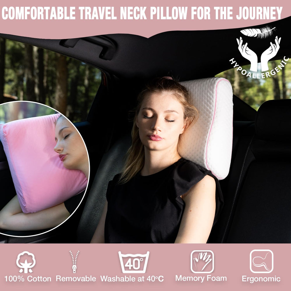 alkamto travel pillow in its compact bag saves luggage space