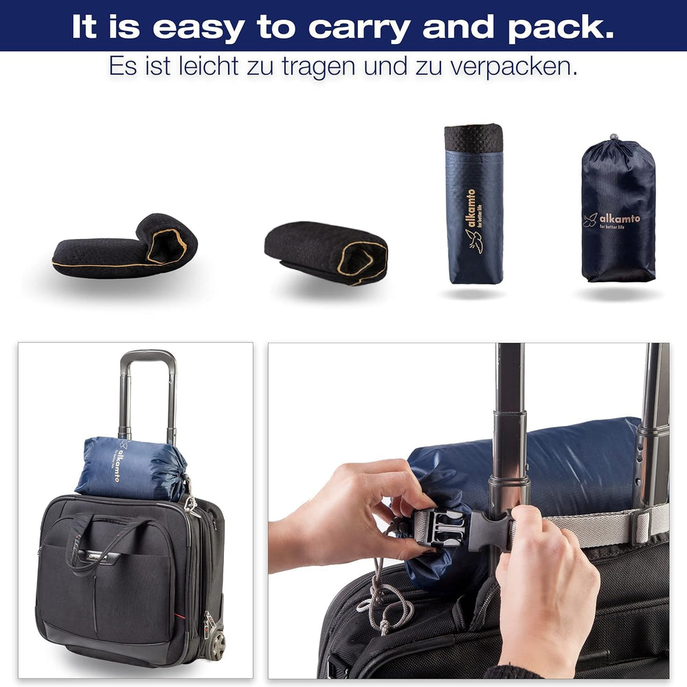 alkamto travel pillow ventilation holes promote airflow for cooler sleep.