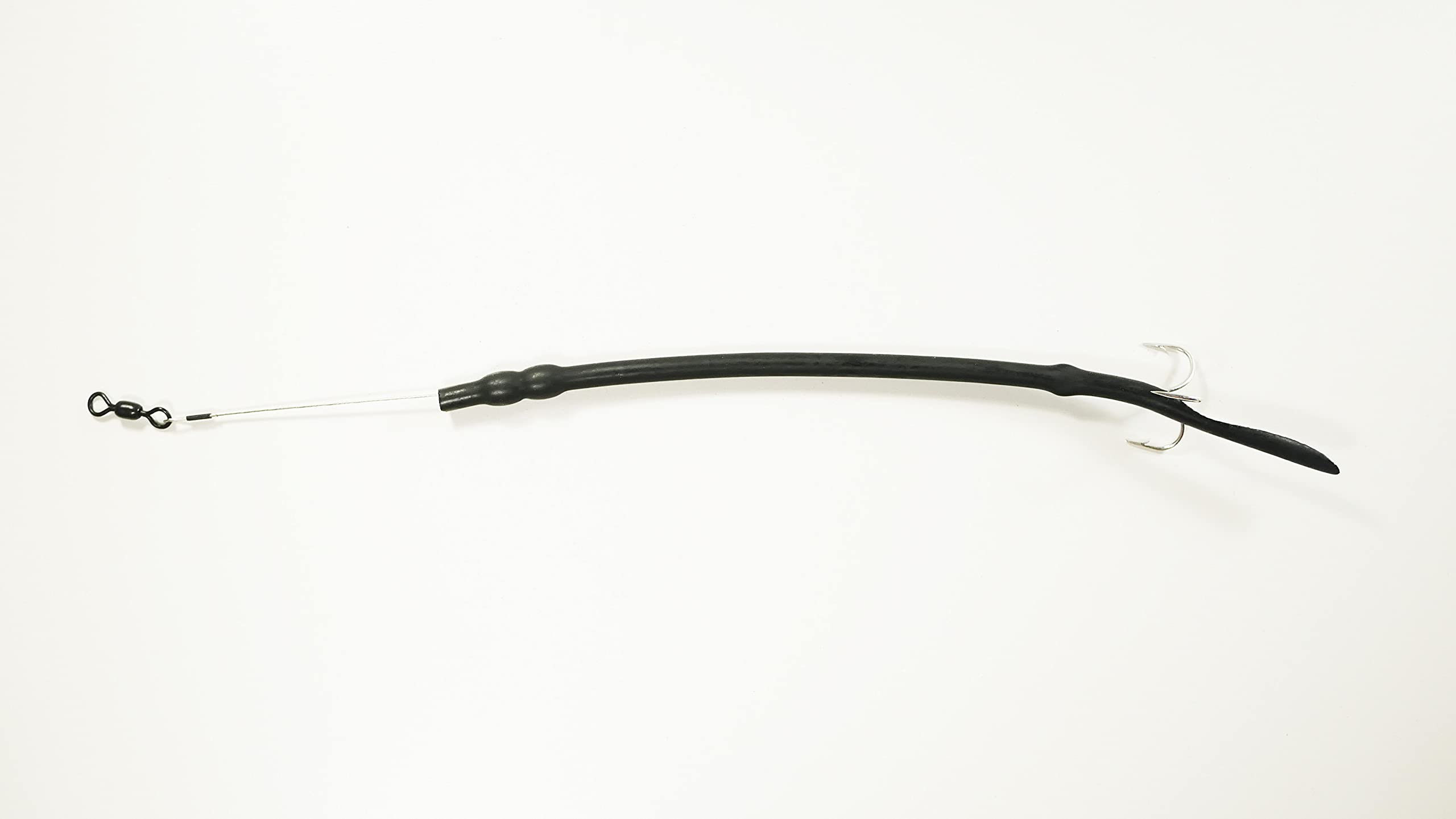 All About The Bait 3-Pack Baby Barracuda Tube Lure Black - front view