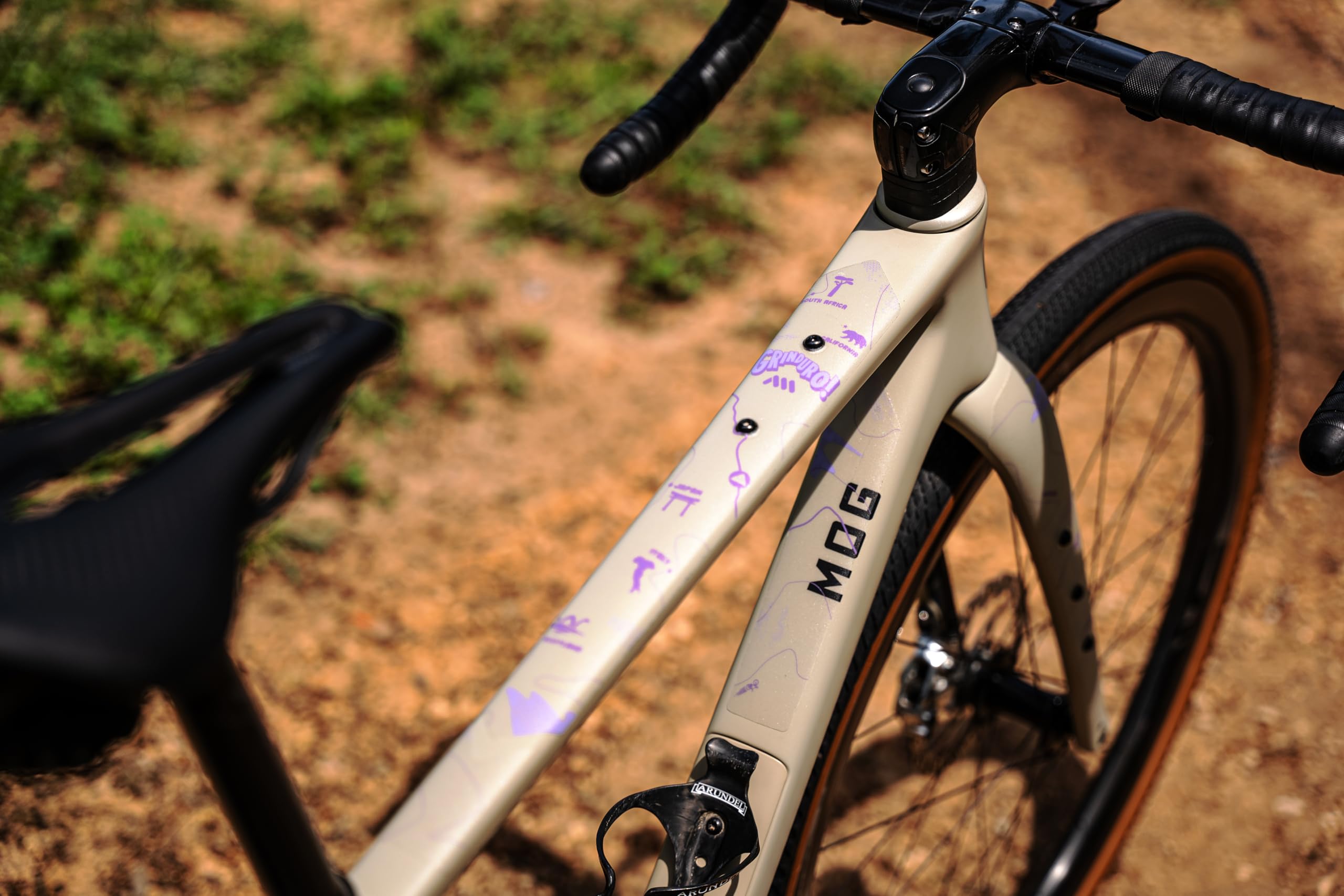 All Mountain Style frame protector kit fork area guards against stone chips.