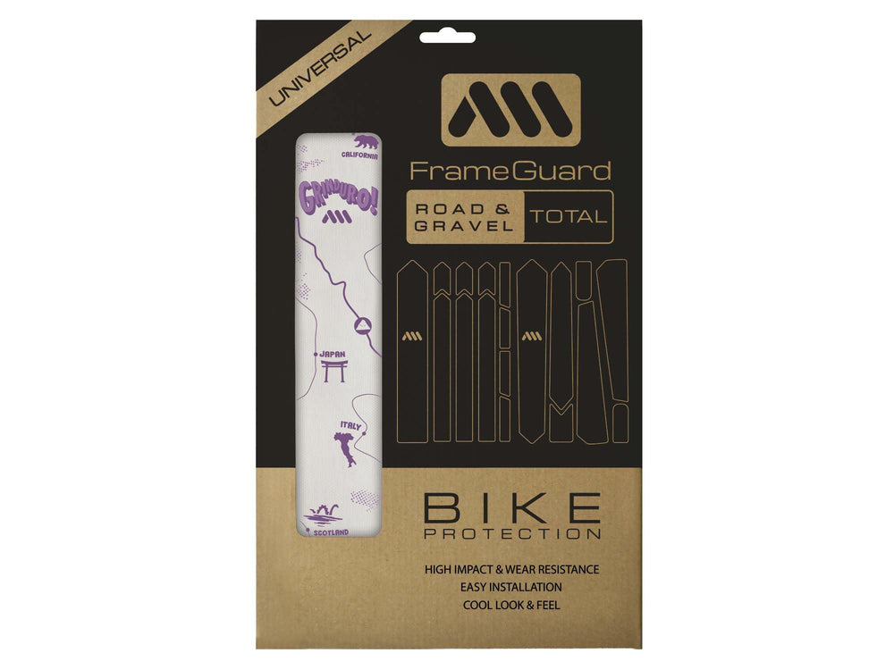 All Mountain Style frame protector kit top-tube shields against scratches for gravel bikes.