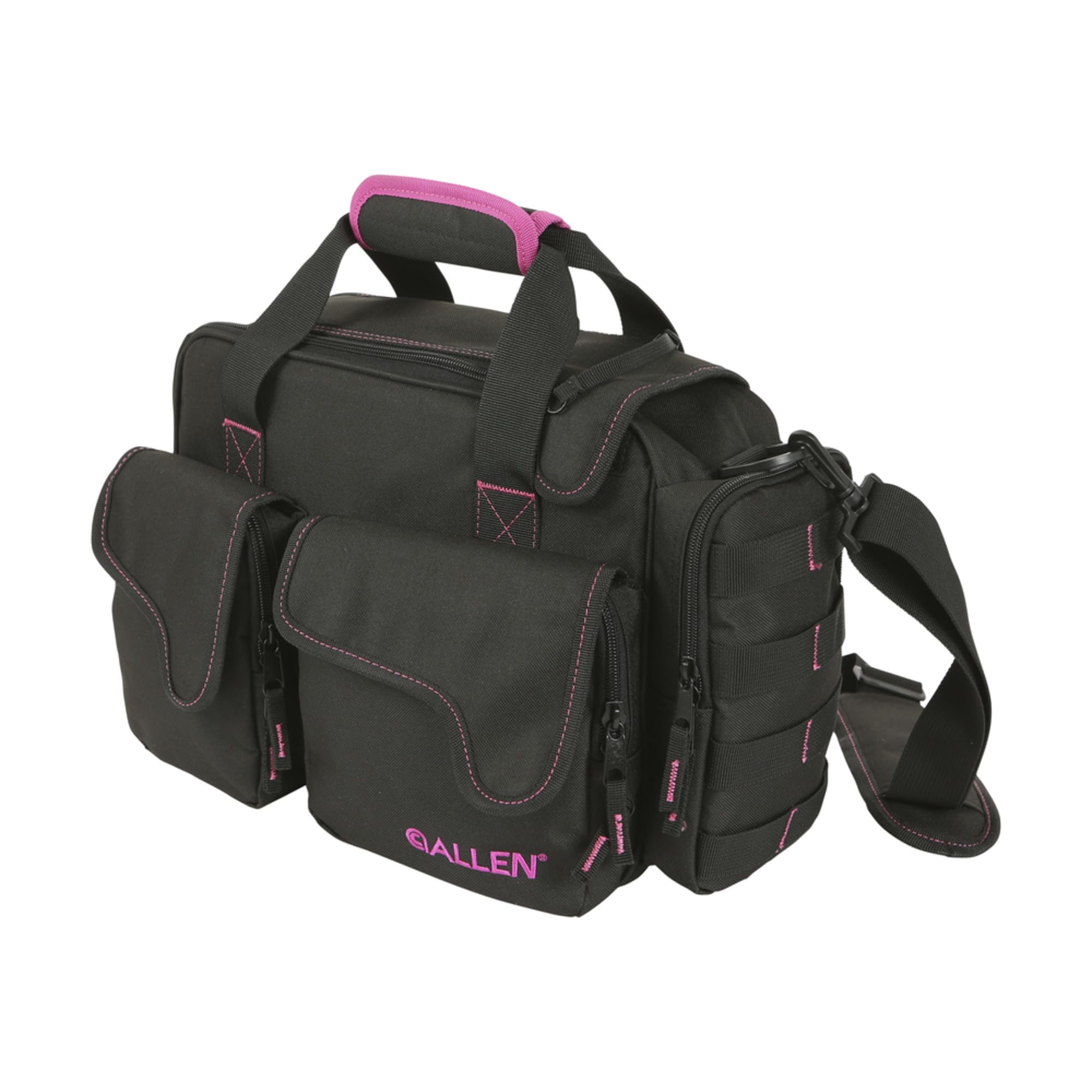 Rugged exterior of Dolores range bag with branding