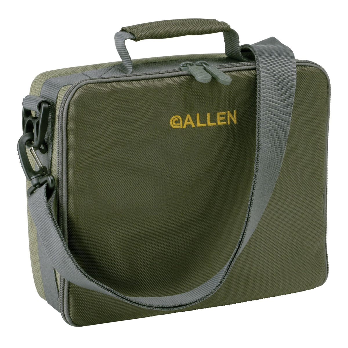 Allen Co Spring Creek bag open for reel storage and easy organization.