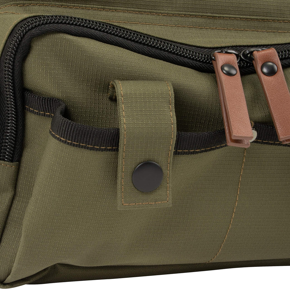 Durable hardware and stitching on Triumph Range Bag