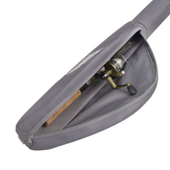 Close-up of the padded carry handle on the Riprap rod case