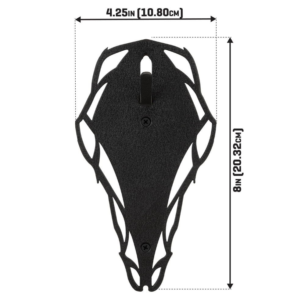 Side angle of Allen Company EZ Mount Silhouette Skull Peg Black finish