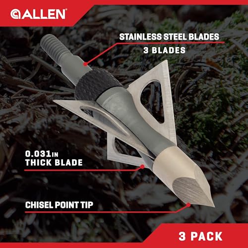 Stryke Impact broadhead with three stainless blades for reliability