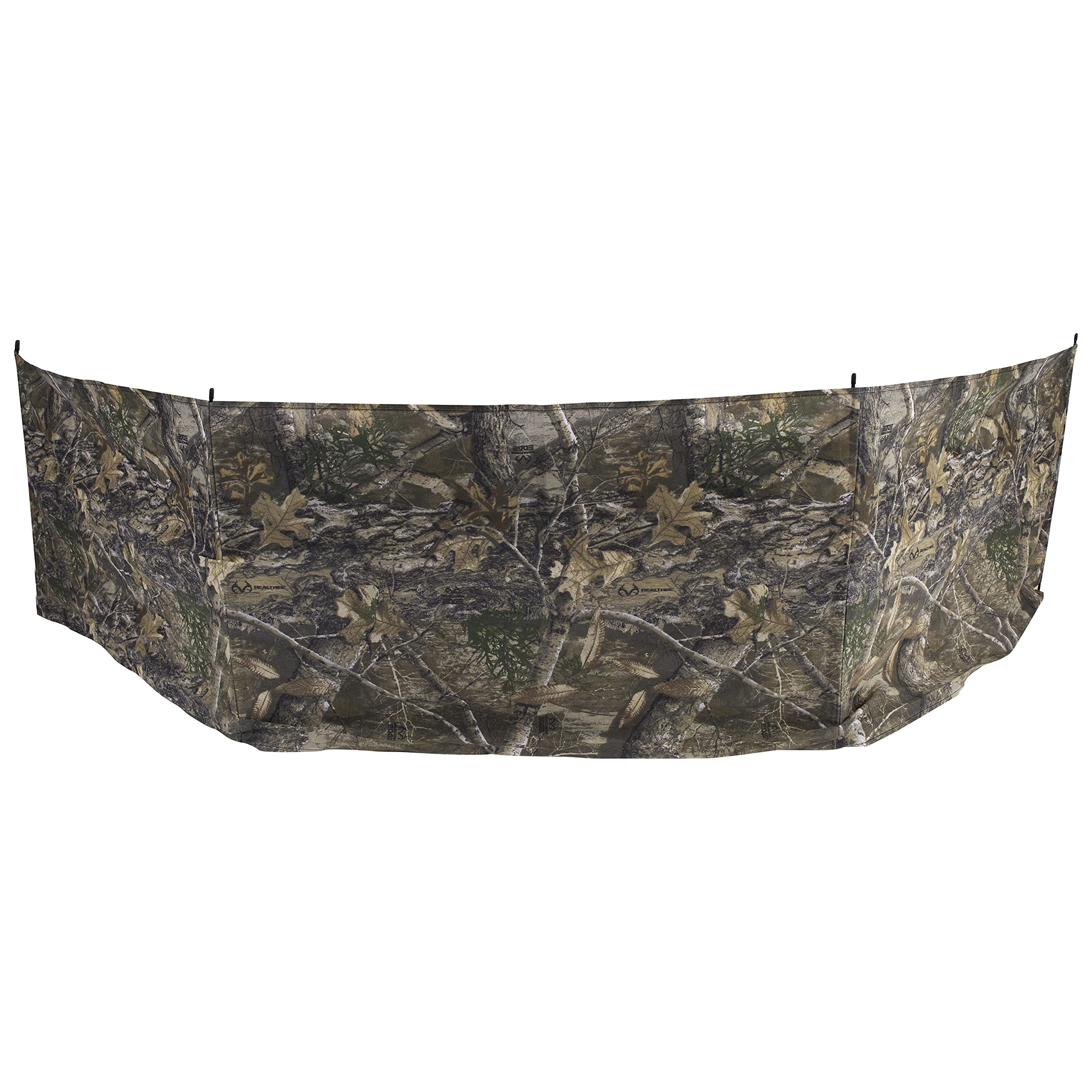 Allen Company Vanish blind with stakes for quick field setup.