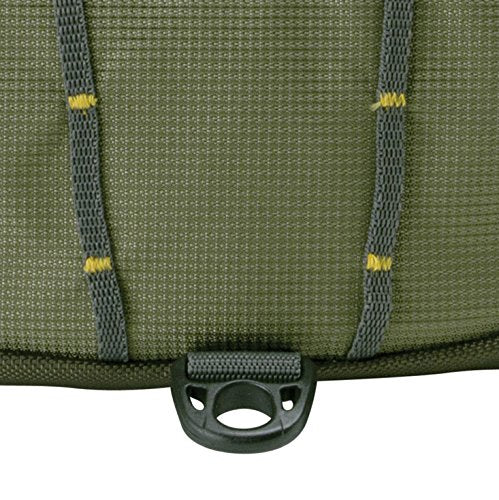 Allen Eagle River lumbar pack interior-pockets organize flies and tools for rapid outfit changes.