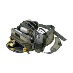 Allen Eagle River lumbar pack tippet-tender-fly-patch keeps essentials organized during a long day.