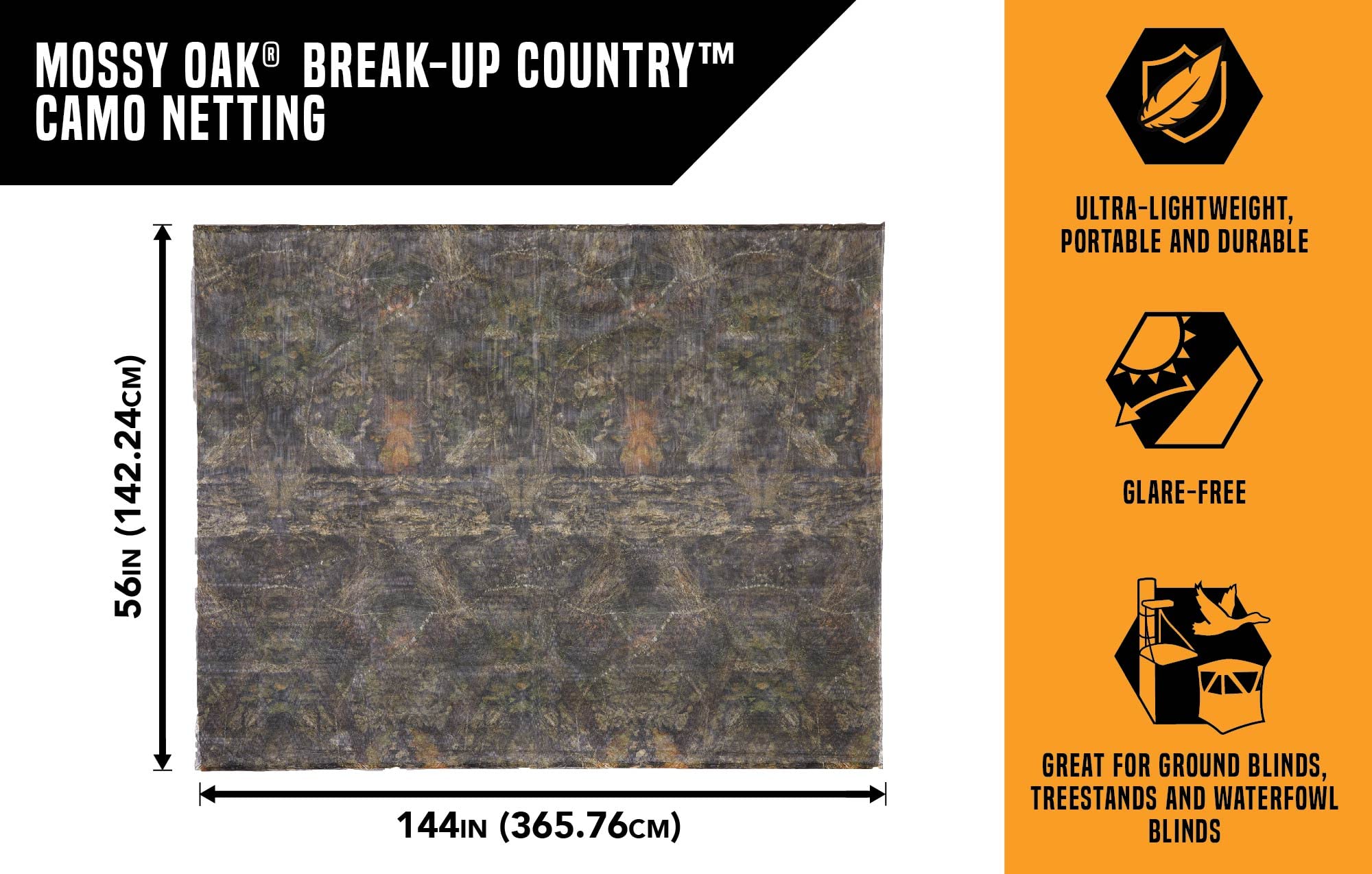 Allen Vanish camo netting with Mossy Oak Break-Up Country finish blends naturally