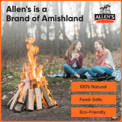 Allens natural kindling wood sticks closeup, fast lighting for grills and fireplaces.