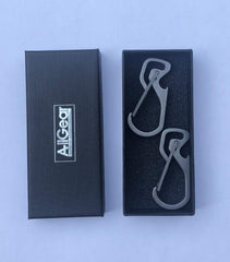 AllGear titanium carabiner with bottle opener for on the go.