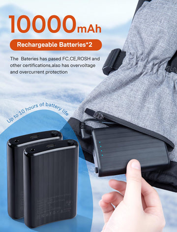 ALLJOY heated gloves heat level indicators for customizable comfort.