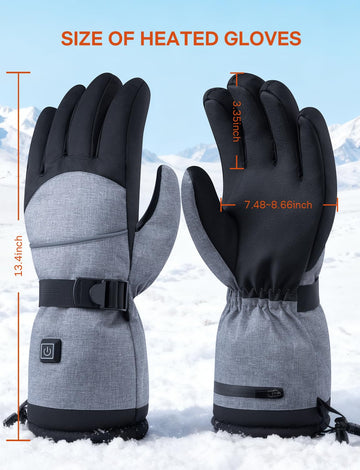 ALLJOY heated gloves waterproof design blocks moisture while staying warm.
