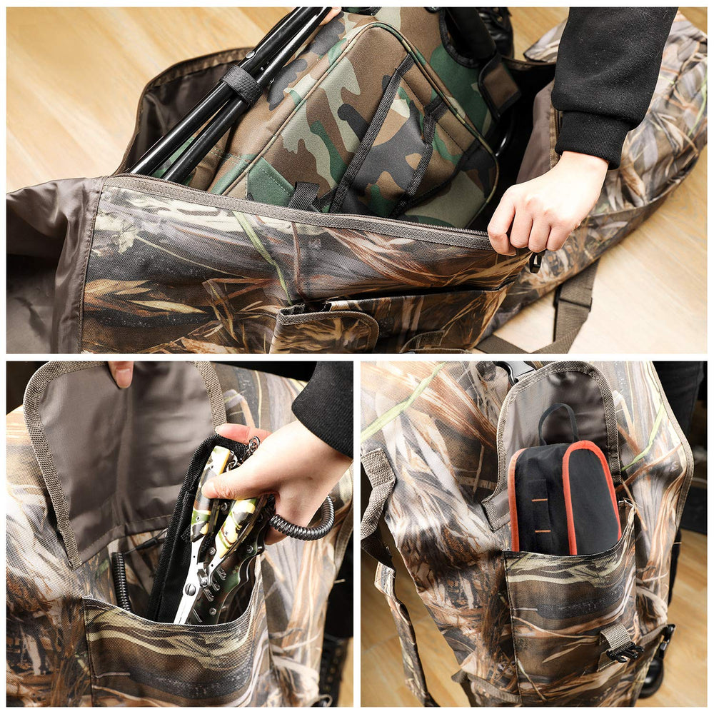 Allnice fishing gear bag in outdoor setup ready for shore or boat
