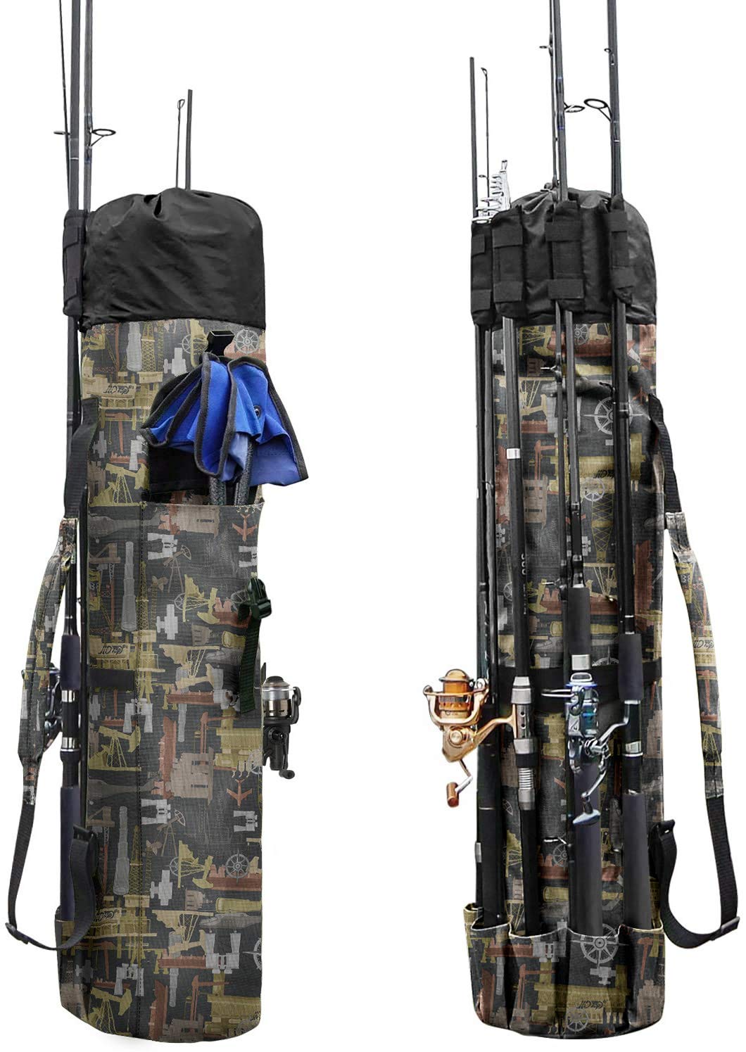 Allnice fishing tackle bag exterior with durable Oxford fabric