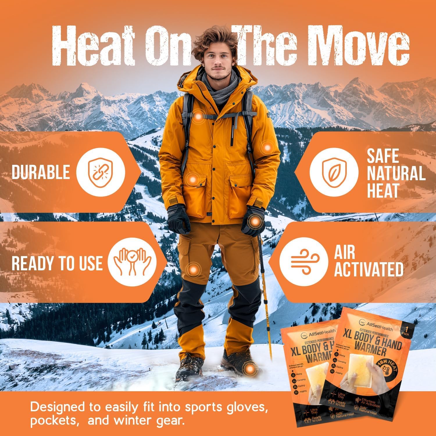 AllSett Health xl-hand-warmers close-up offering extra-large coverage for hands and feet