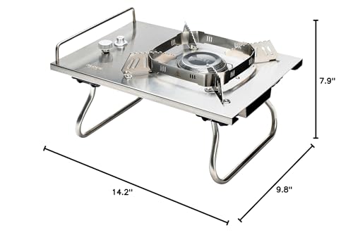 ALOCS stove flame adjustment for precise control during camping cooking