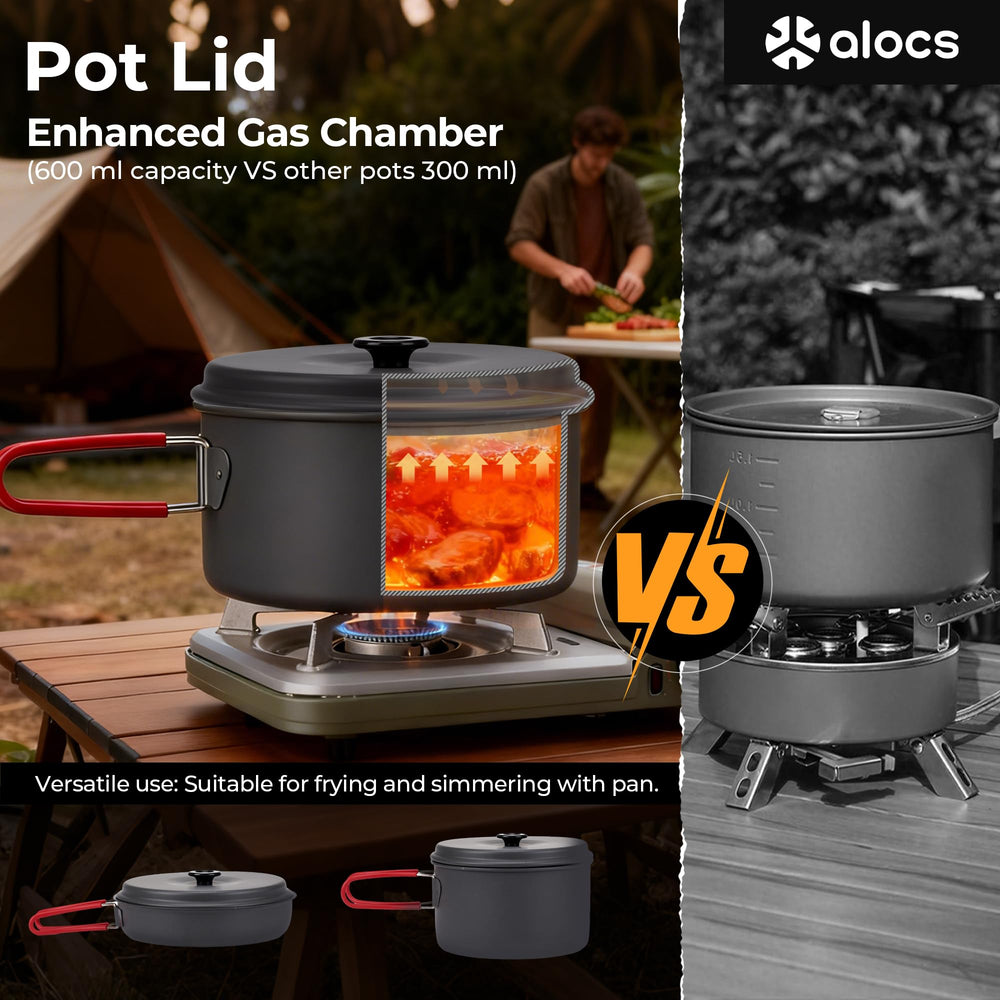 Alocs outdoor kitchen scene showcases versatile setup for camping, hiking, and picnics.