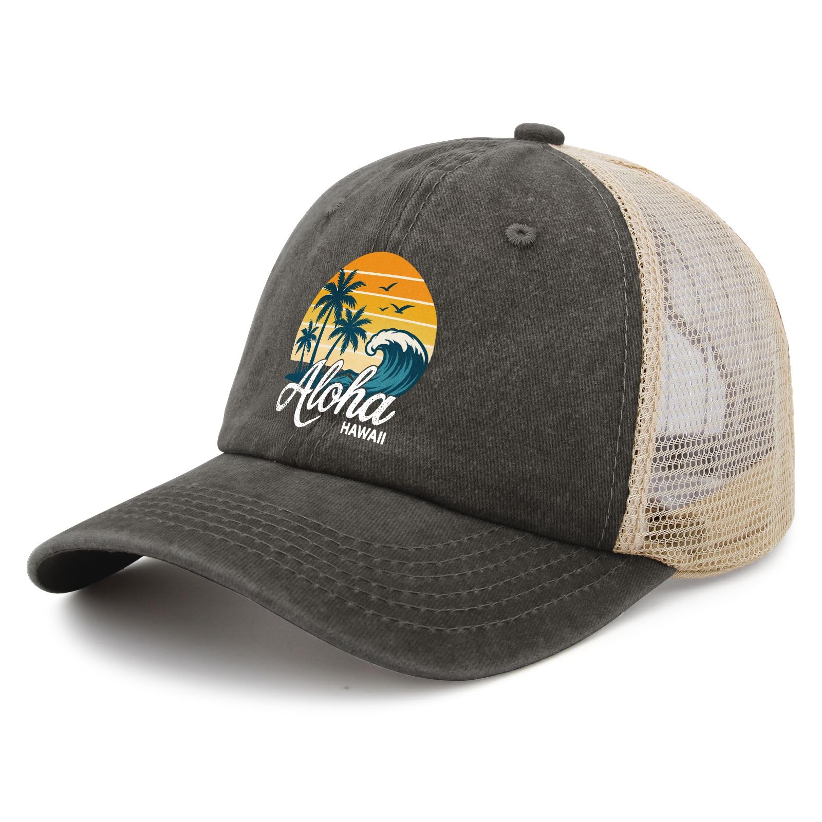 Aloha Hawaii Sun Hats garde cap back view highlighting mesh panels
