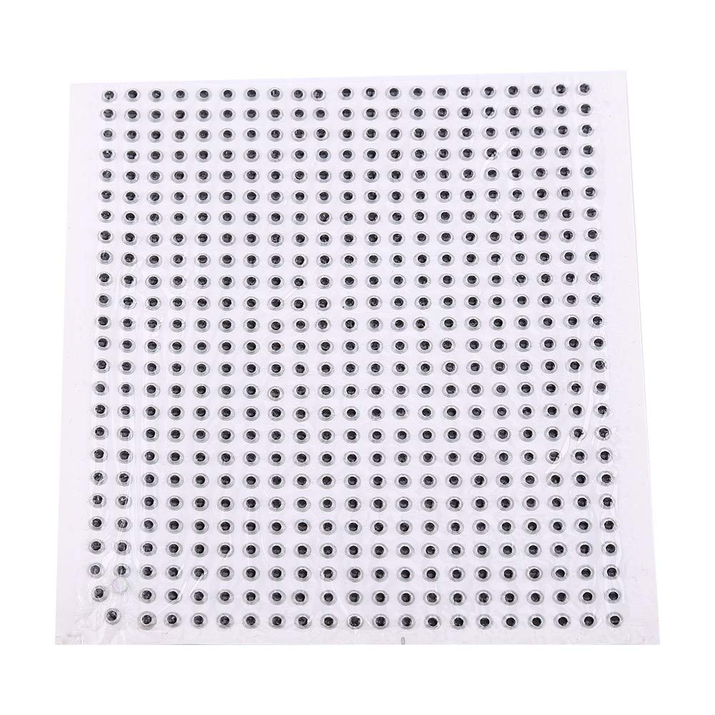 Alomejor 3D eyes for fishing lures, 3mm silver, enhances lure realism and attraction.