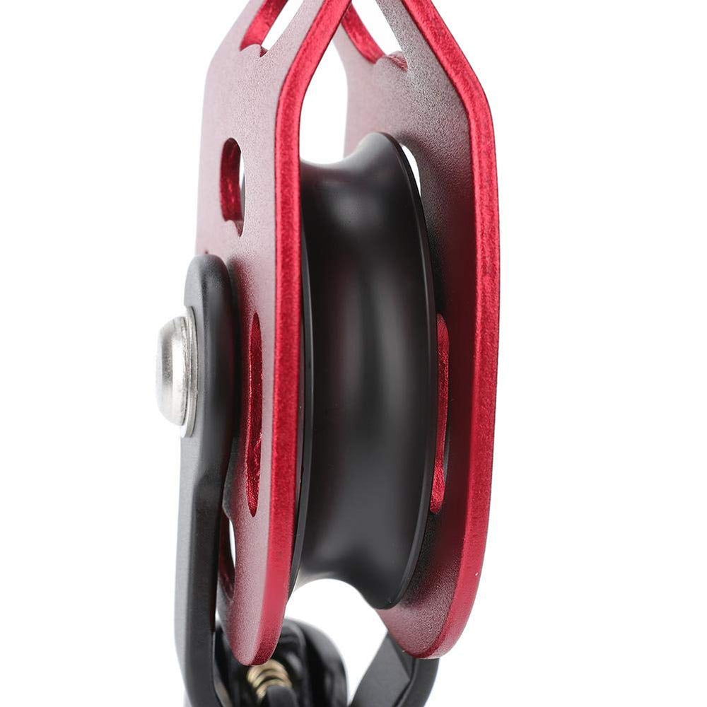 Alomejor caving pulley for controlled rope movement.